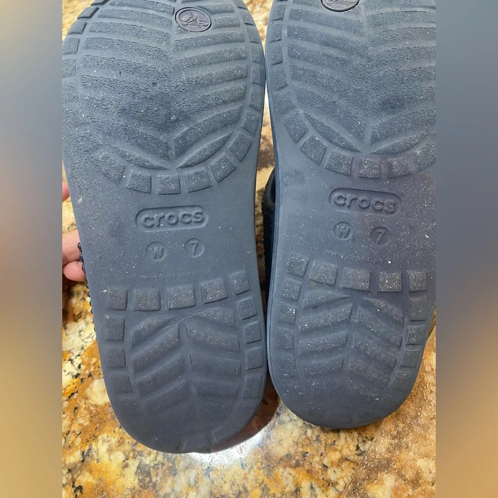 CROCS Sloane Embellished Flip Flop Navy Blue Sandals - Picture 9 of 9